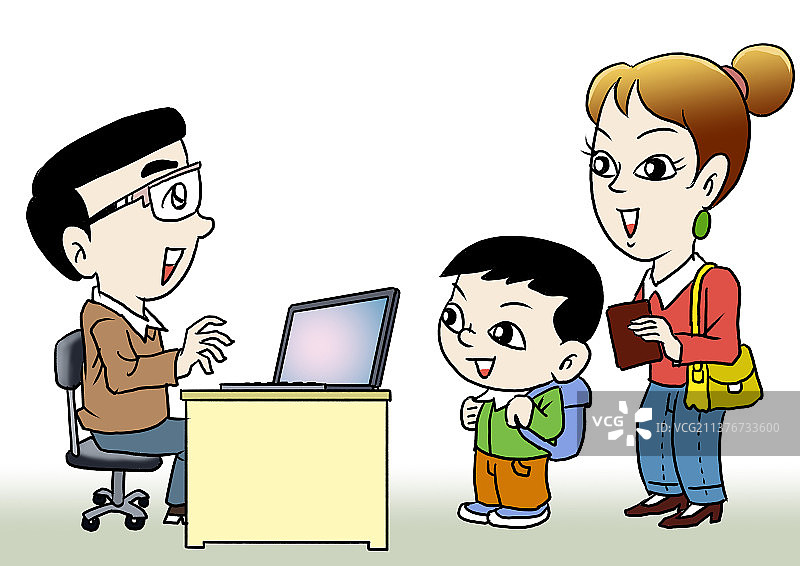 插画：入学报名图片素材
