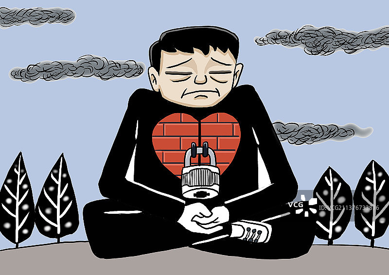插画：自闭症图片素材