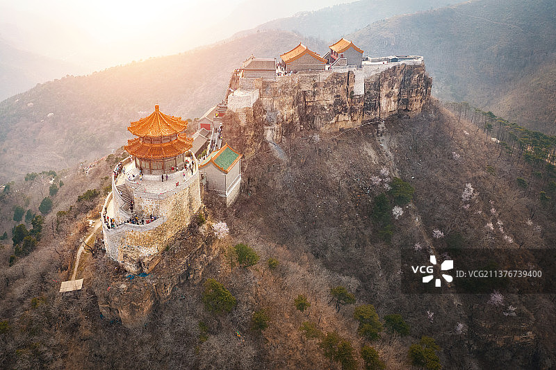 北京市平谷区丫髻山航拍图片素材