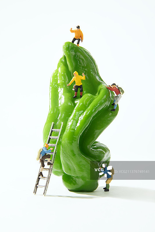 青椒微缩摄影图片素材