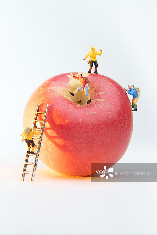 苹果微缩摄影图片素材