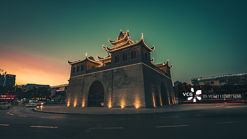 宁夏银川鼓楼图片素材