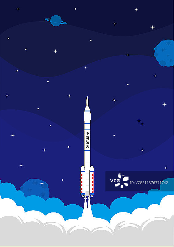 中国航天背景2竖版图片素材