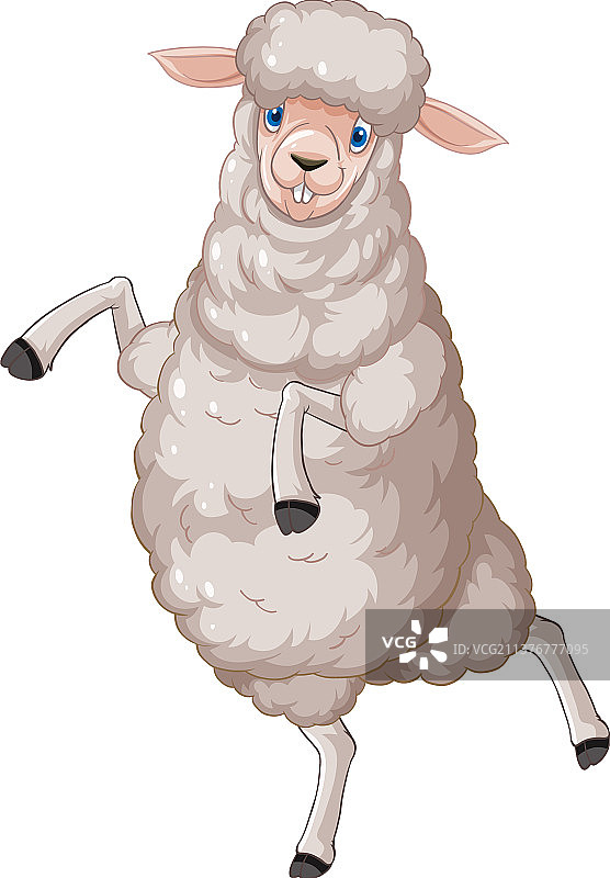 可爱绵羊卡通角色图片素材