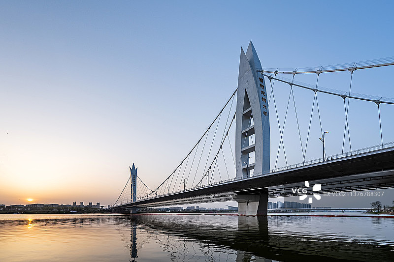 陕西西安灞河元朔大桥图片素材