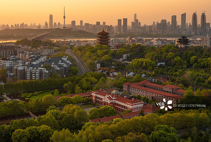 武汉古今同框图片素材