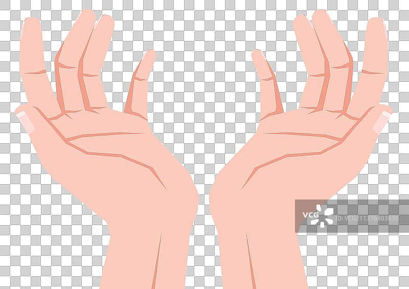 向上托起的双手图片素材