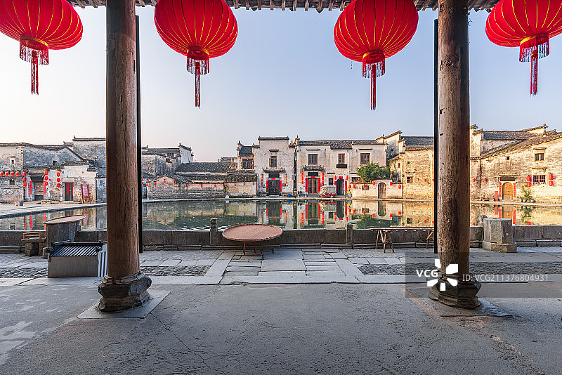 安徽省黄山市宏村风光图片素材