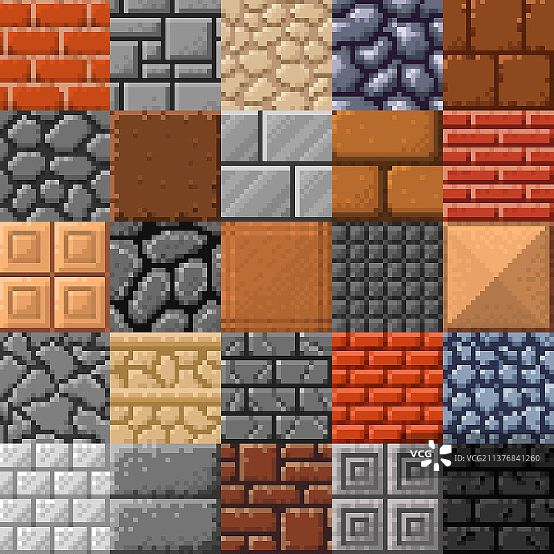 瓷砖石砖陶瓷8位像素图片素材