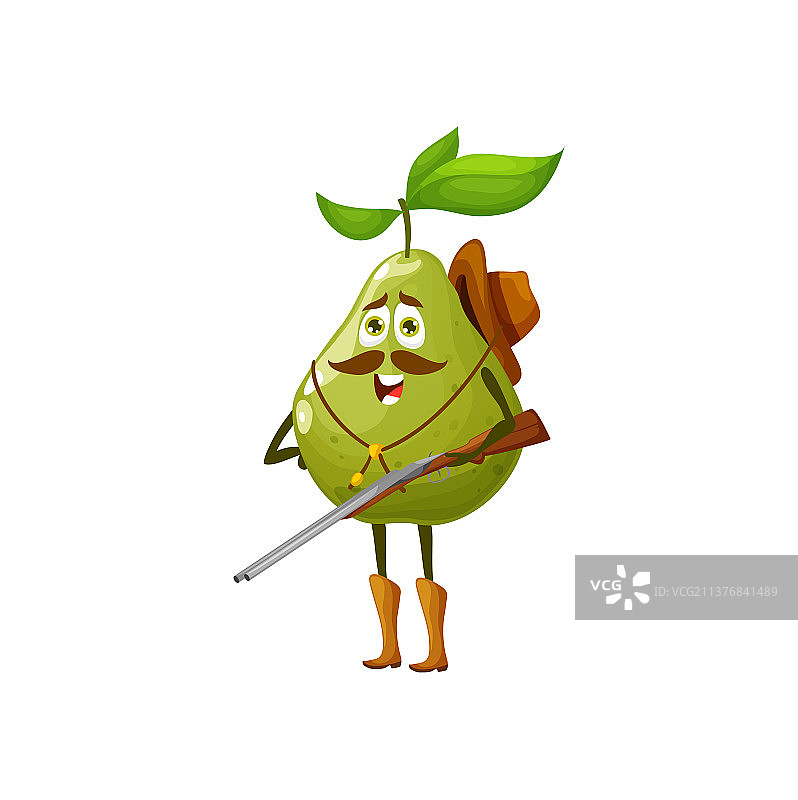 卡通番石榴牛仔与枪图片素材