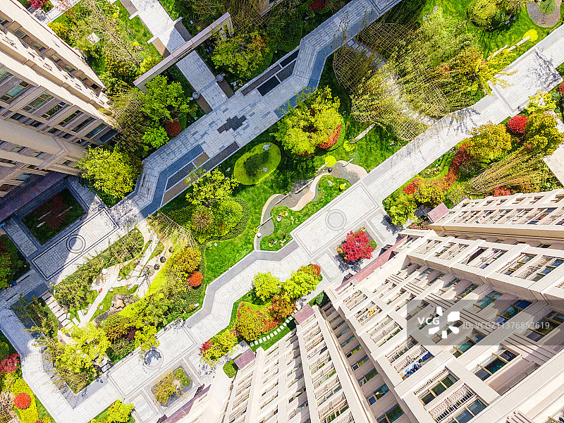 中国上海市宝山区顾村镇央玺航拍风光图片素材