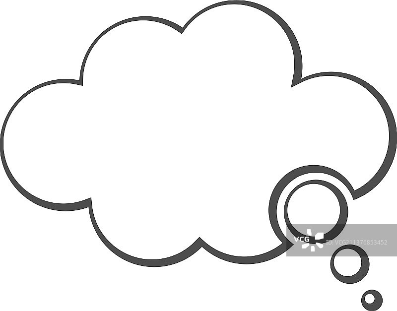 思考云模板漫画气球空白图片素材