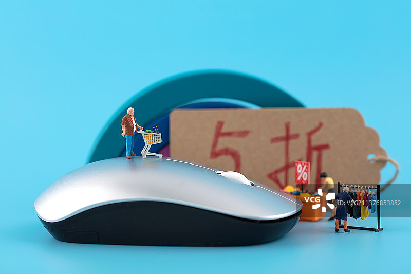 微缩创意网购大优惠5折销售图片素材