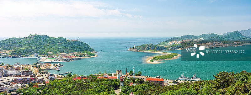 大连旅顺口区白玉山、旅顺港景区图片素材