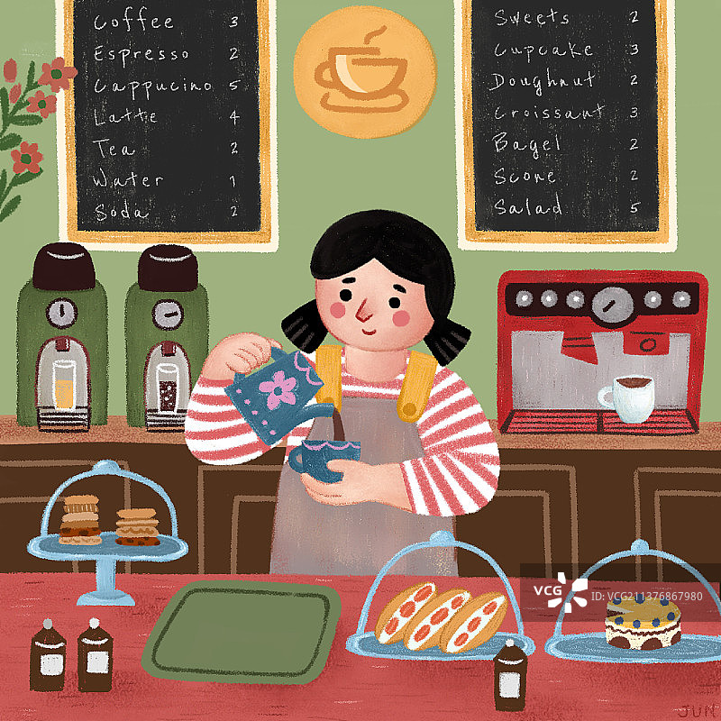 美美咖啡屋图片素材