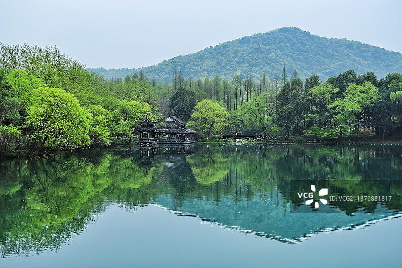 浴鹄湾春色图片素材