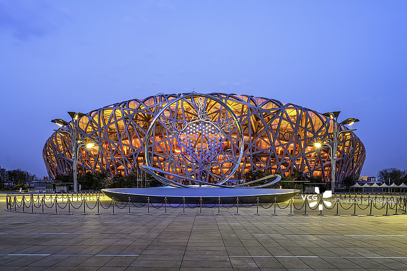 国家体育场夜景图片素材