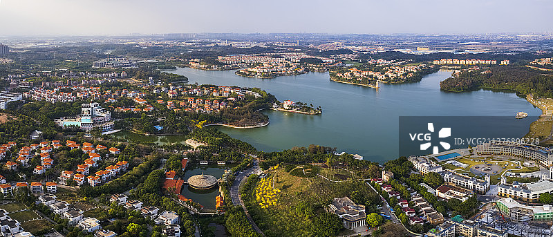 佛山仙湖旅游度假区全景俯瞰图图片素材