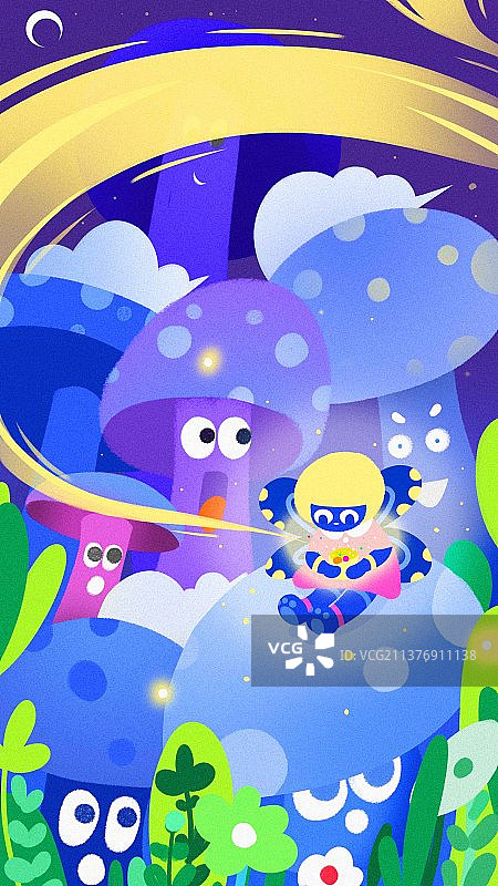 小蘑菇的奇幻旅行图片素材