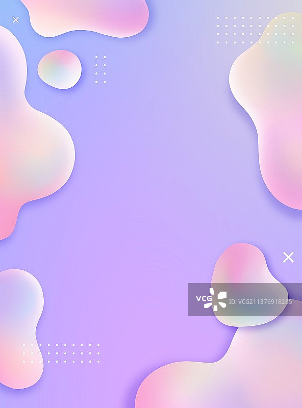 镭射渐变色流体气泡背景边框图片素材