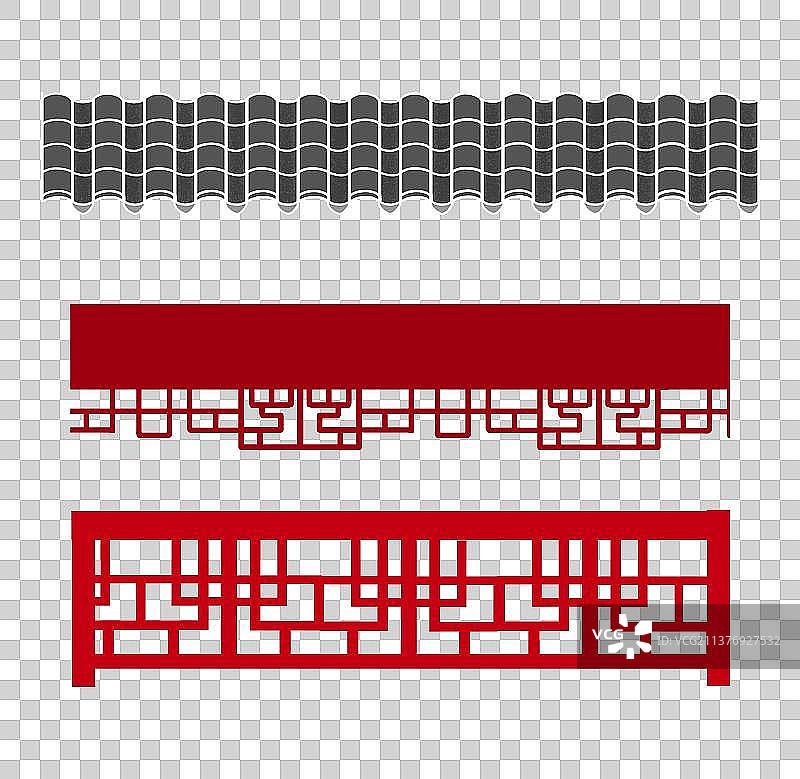 国风中国古建元素图图片素材