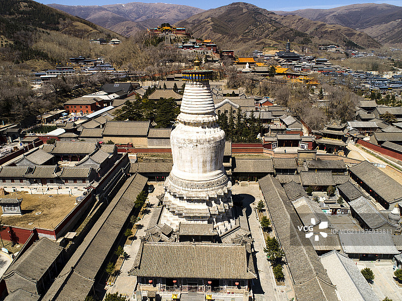 佛教圣地五台山塔院寺图片素材
