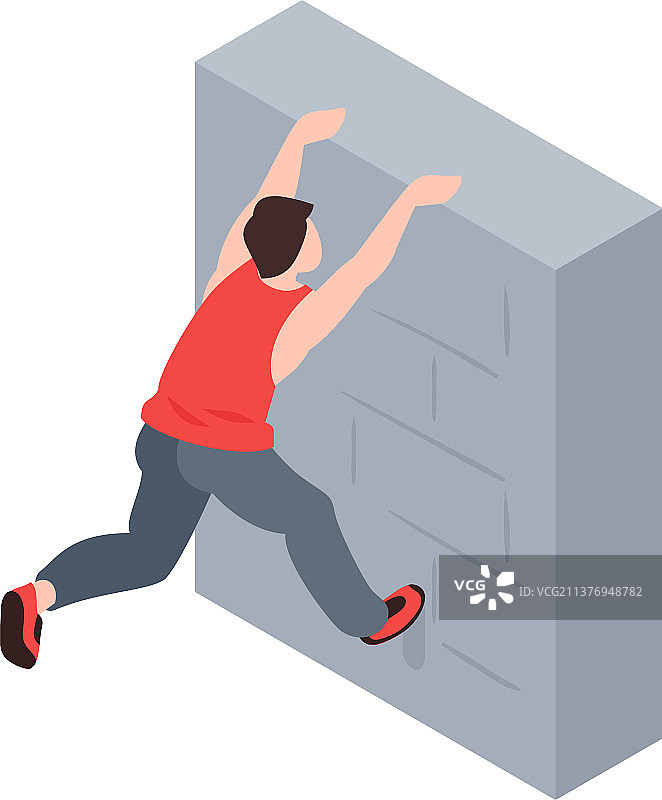 跑酷墙壁攀爬构图图片素材