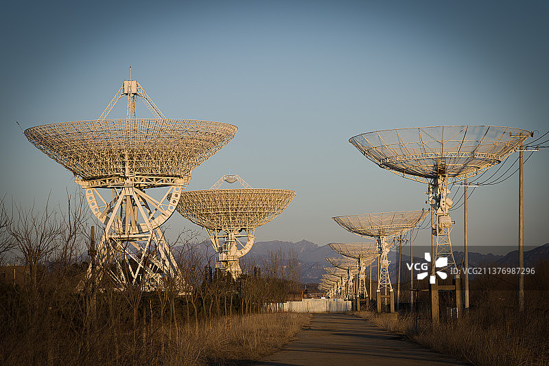 天文台卫星接收塔图片素材