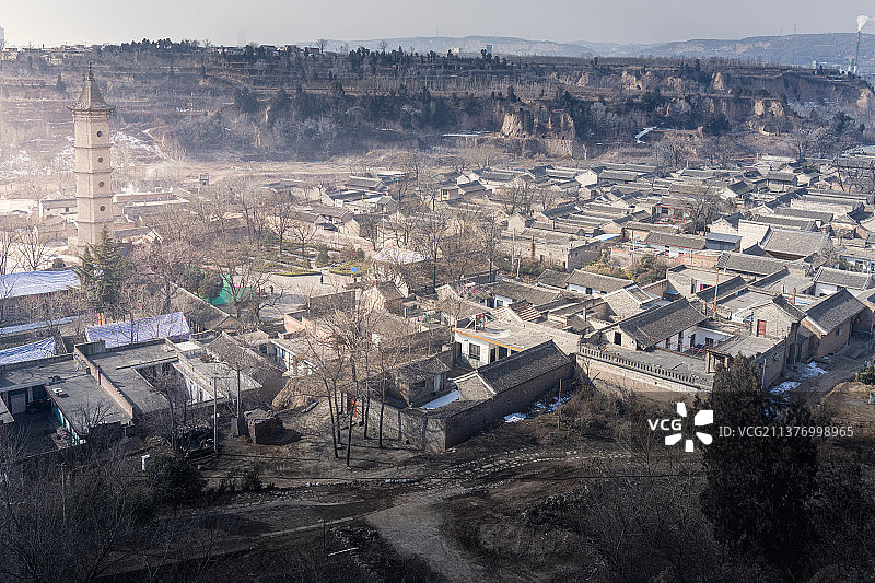 千年古村党家村古建筑群图片素材