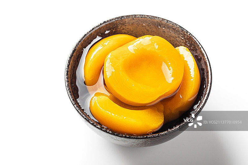 糖水黄桃罐头图片素材