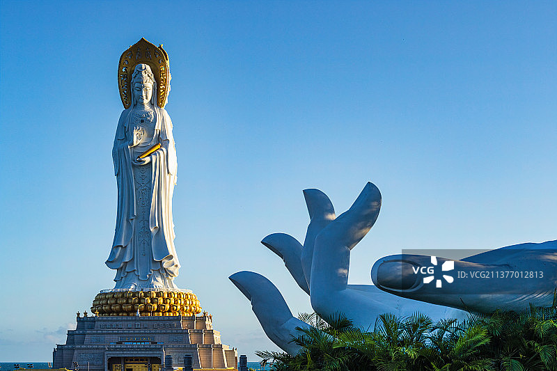 三亚市南山文化旅游区南海观音和佛手图片素材
