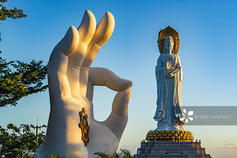 三亚市南山文化旅游区南海观音和佛手图片素材