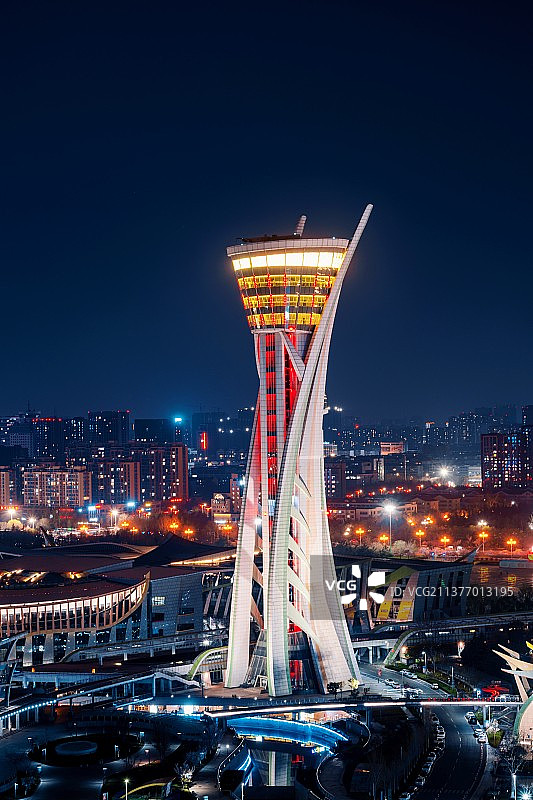潍坊文化中心观景台图片素材