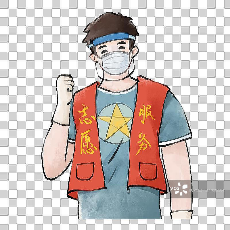 劳动节致敬逆行者插画元素图片素材