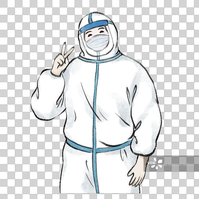 劳动节致敬逆行者插画元素图片素材