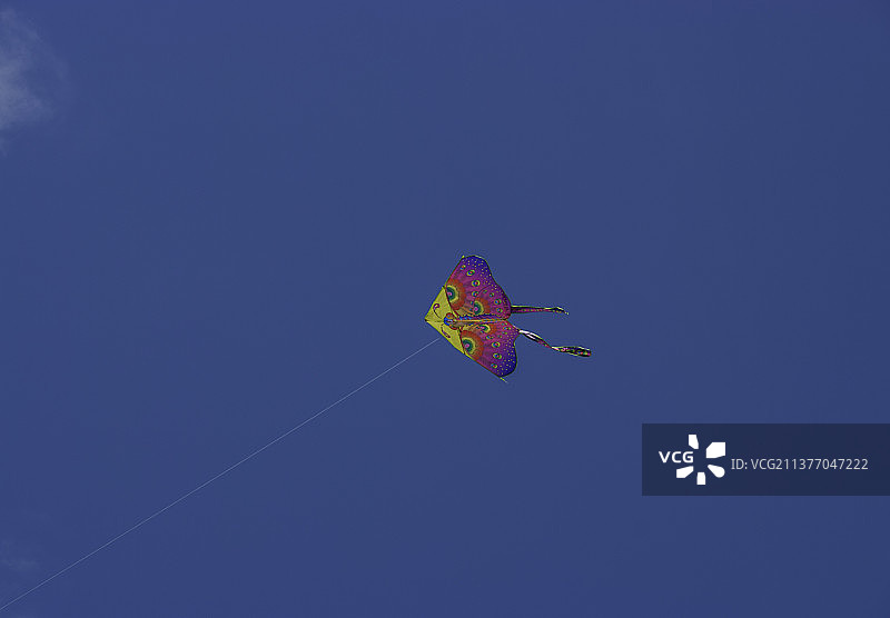 在天空中放飞风筝图片素材