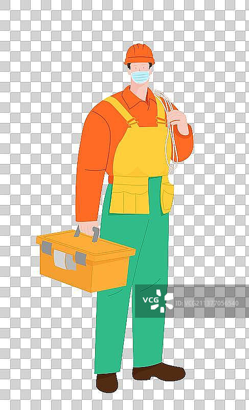 带着工具箱的年轻男子图片素材