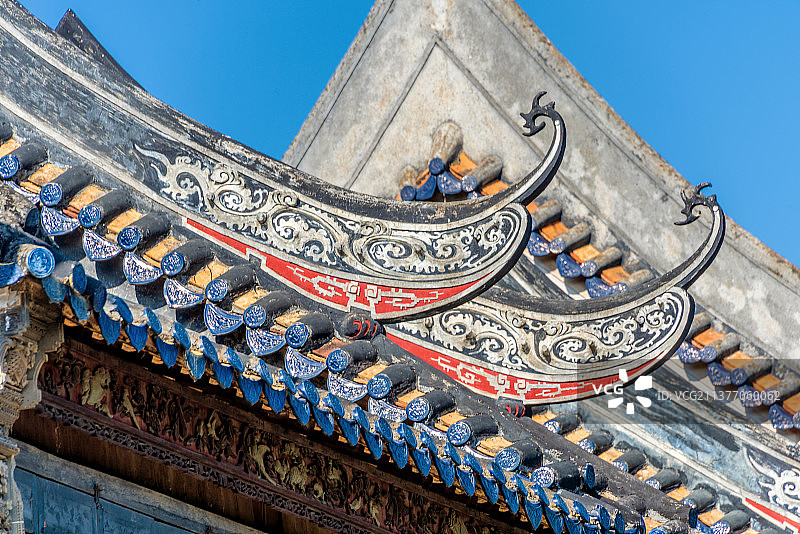 中国广东广州余荫山房建筑局部图片素材