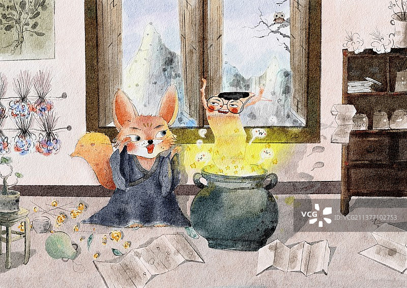 一本大书成了精图片素材