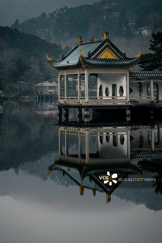 江西庐山 如琴湖 忆琴亭 风光景色图片素材