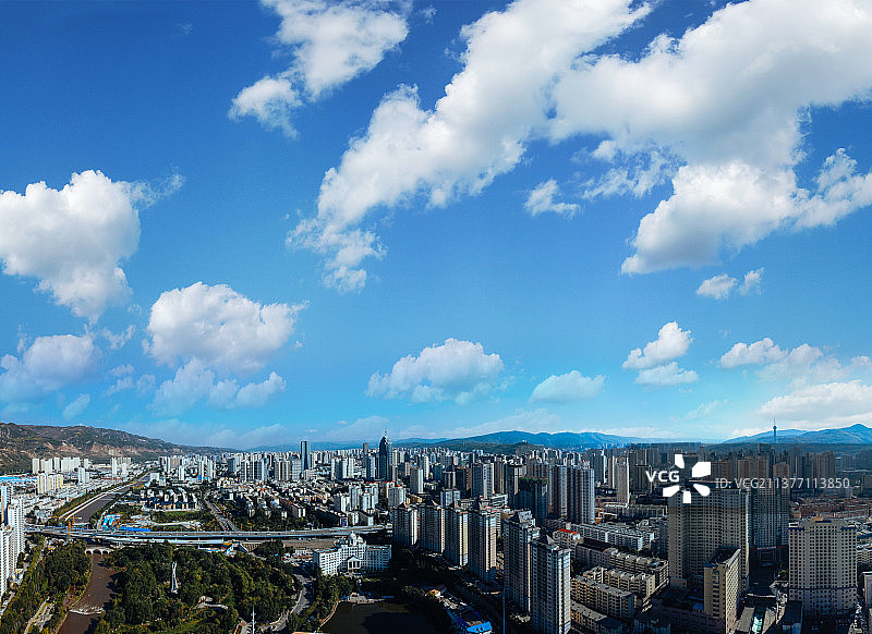 西宁 城西区 胜利路 人民公园 国贸大厦 锦绣江南 新宁桥 秀水路图片素材