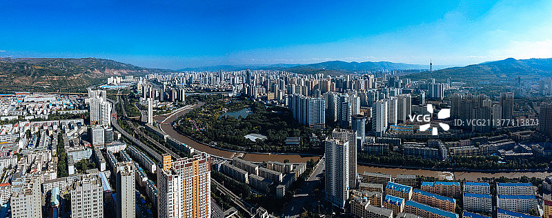 西宁 城西区 五四西路 海湖广场 科技馆 青海大剧院 万达广场图片素材