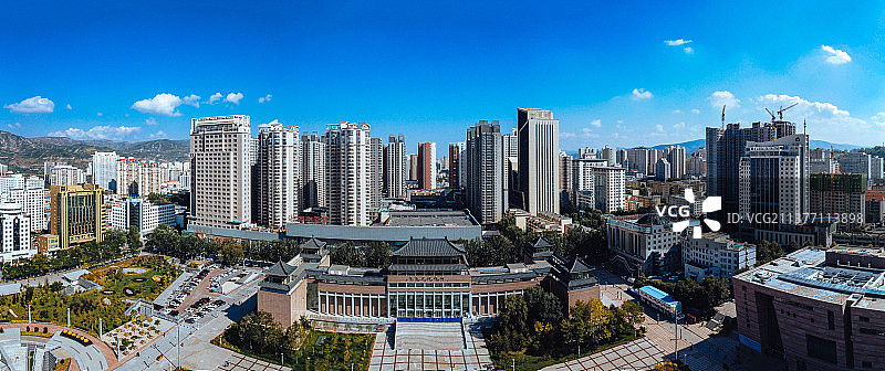 西宁 城西区 新宁路 新宁广场  青海博物馆 图书馆 五四大街图片素材