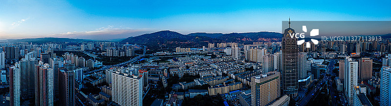 西宁市 地标 航拍 城西区 中心广场 五四大街 长江路  黄河路 体育场图片素材