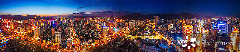 西宁市 地标 航拍 城西区 中心广场 五四大街 长江路  黄河路 体育场图片素材