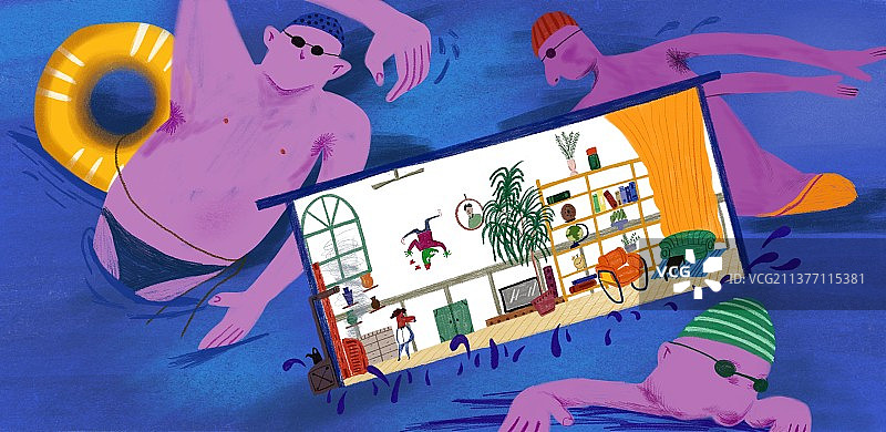 快乐游泳图片素材