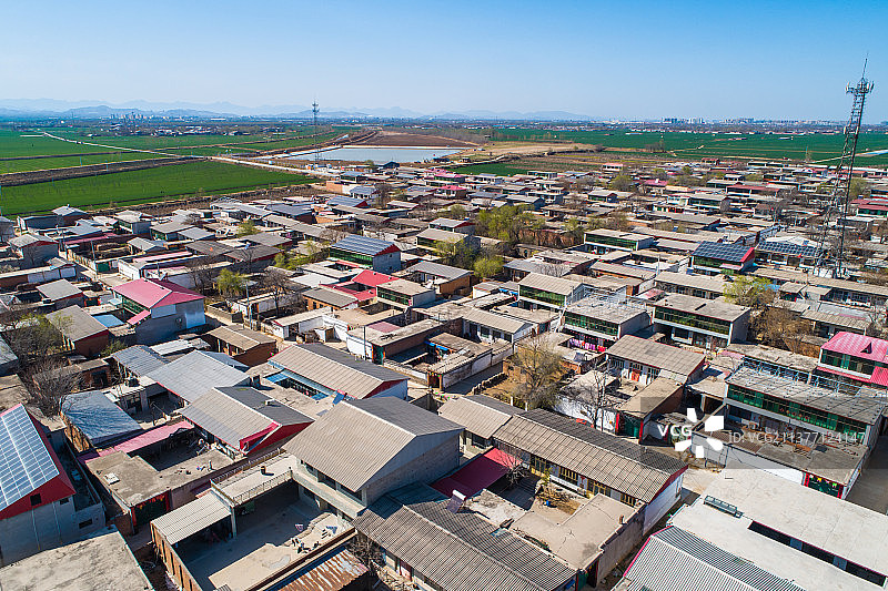 航拍北方农村图片素材