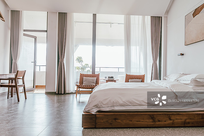 海景房酒店大床房景观图片素材