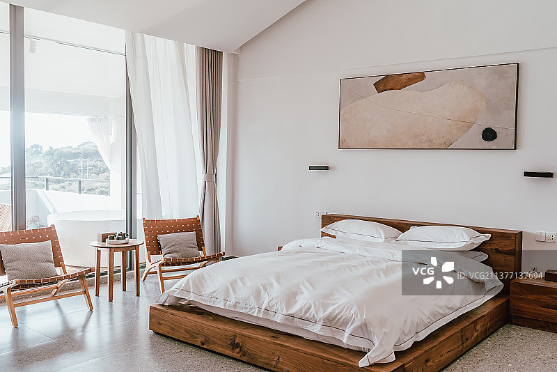 海景房酒店大床房景观图片素材