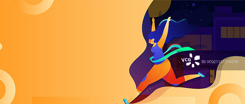 跑出健康跑步矢量互联网运营插画图片素材